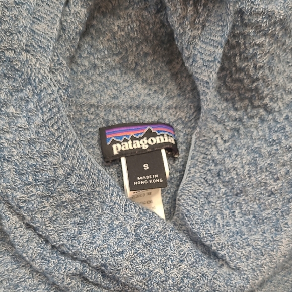 EUC Patagonia Shirt Women's sz S Capilene Air Hoody Smolder Blue Wool Blend Top - Picture 5 of 10